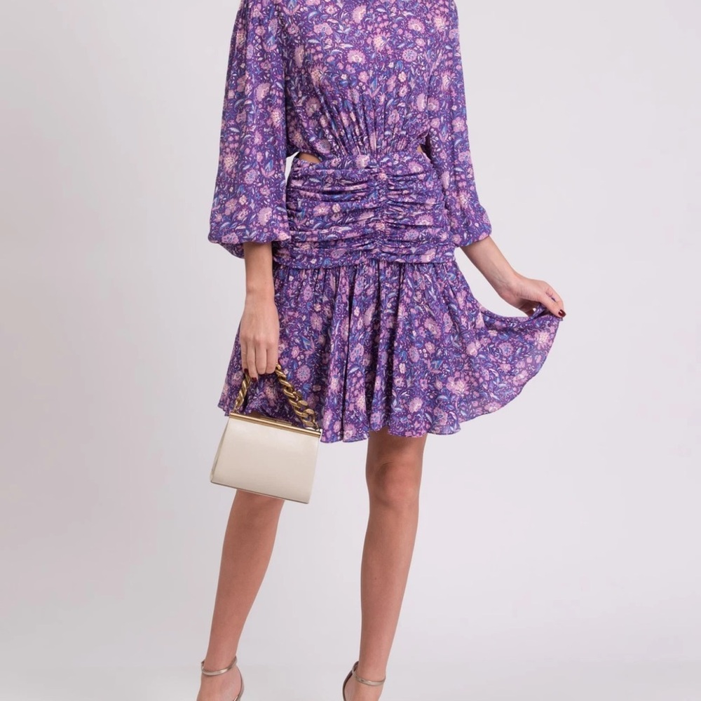 NEW Maje Purple Floral Mini Dress